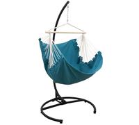 AMANKA Fauteuil suspendu avec armature - 210 cm - Avec support et fauteuil de relaxation XL - Balançoire de jardin pour adultes - Fauteuil de jardin, de balcon, à bascule