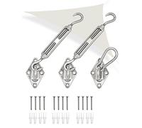 AMANKA Fixation Toile Ombrage Triangulaire - Kit pour Voile Solaire - Attache Protection Soleil