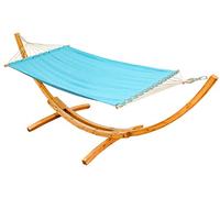 AMANKA Hamac avec Support Bois - 325 cm Hamac Pied - Support Exterieur - 2 Personnes