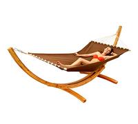 AMANKA Hamac avec Support Bois - 325 cm Hamac Pied - Support Extérieur