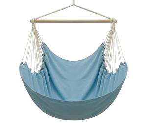 AMANKA Hamac XXL pour Toute la Famille Poids Max. supporté 150 kg siège de Toile Suspendue 190x140cm 100% Coton Hamac pour Le Jardin pour la Sieste Couleur Bleu Pacifique
