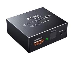 AMANKA HDMI Audio Extractor, Convertisseur HDMI Optique 4Kx2K Extracteur Audio HDmi pour PS3 Xbox HD DVD PS4 Sky HD Plasma Blu-Ray Home Cinéma Soutien 3D 4K-Aluminum