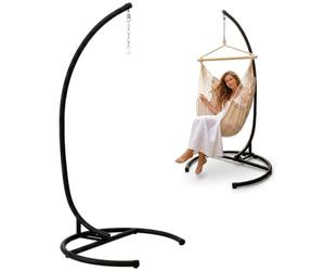 AMANKA Jusqu'à 150kg : Support pour Fauteuil Suspendu - Support Chaise Suspendue 210cm - Cadre Aesthetic pour Fauteuil de Jardin Siege Suspendu Fauteuil a Suspendre - Support Sac de Frappe sur Pied