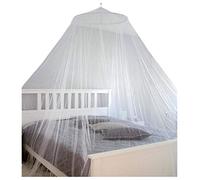 AMANKA Moustiquaire 12m Ciel de lit Double Berceau en Tissu de Polyester Transparent Blanc 180 Mailles pour 6,45cm² OMS Standard + Sac de Transport