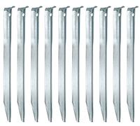 AMANKA Set 10 Piquets XL en Acier galvanisé 230x23mm Sardines métalliques en V pour tentes de Camping Terrain Sablonneux