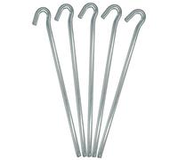 AMANKA Set 5 Piquets XL Acier galvanisé 230x6mm Sardines en métal Forme Triangulaire avec Crochet pour tentes de Camping