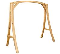 AMANKA Support en Bois de Mélèze pour Balancelle - Dimensions 205x105x198cm - Structure Durable de Jardin - Base Stable Robuste - Installation Facile - Cadre Suspendu pour Assise et Relaxation