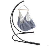 AMANKA Support Hamac 210cm avec Chaise Suspendu XXL Fauteuil Pivotant 360° SKU: 15989-019