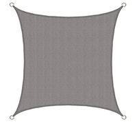AMANKA Voile d'ombrage UV - 2x2m HDPE Carré Protection Solaire Toile de Jardin Toiture Balcon Gris