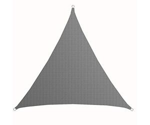 AMANKA Voile d'ombrage UV - 6x6x6 m HDPE Triangle Protection Solaire - Toile de Jardin Balcon Gris