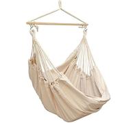 AMANKA XXL Siège Suspendu en Toile de Coton 185x130cm hamac pour s'asseoir Beige