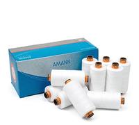 Amann Fil à Coudre - Force 120 - Écusson - 10 x 1000 m - Fil à Coudre Universel, Weiss
