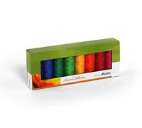 Amann SE8 Seralon Assortiment de 8 bobines de Fil à Coudre Teintes Estivales 8 x 200 m