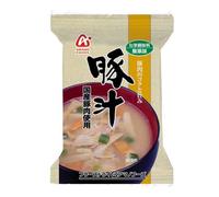 Amano Foods Freeze-dried Additive-free Miso Soup with Pork and Vegetables 0.4oz X 10bags(for 10 Servings) [Japan Import]