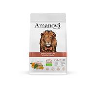 Amanova Cibo Secco Super Premium per Gatti sterilizzati Gusto Pollo - 100% Naturale, ipoallergenico e monoproteico - Low Grain - Cruelty Free (1,5 Kg)
