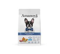 Amanova Croquettes pour Chiens Adultes de Taille Moyenne ou Grande à la Peau ou aux Cheveux sensibles Goût d'agneau - 100% Naturel, hypoallergénique et monoprotéique - sans céréales (2 Kg)