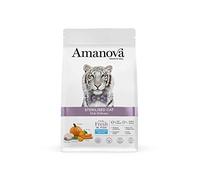 Amanova Super Premium Dry Food pour Chats stérilisés Saveur de Poisson Blanc - 100% Naturel, hypoallergénique et monoprotéique - sans céréales - sans cruauté - Format 1,5 kg (1,5 Kg)