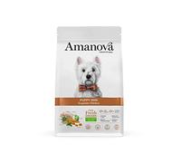 Amanova Super Premium Dry Food pour Chiots de Petite ou Petite Race Saveur de Poulet - 100% Naturel, hypoallergénique et monoprotéique - Cruelty Free (2 Kg)