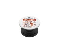 Amant de Chat de Mariage drôle se Faire miauler PopSockets PopGrip Adhésif