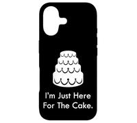 Amant de gâteau de Mariage Amusant « I'm Just Here for The Cake » Coque pour iPhone 17
