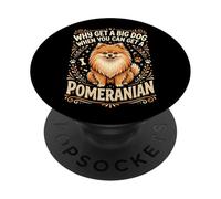 Amant De Poméranie Pom Dog Spitz Propriétaire De Chien PopSockets PopGrip Adhésif