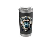 Amant De Singes Pop Art Coloré Singes Chimpanzés Singes Gobelet isotherme en acier inoxydable double paroi