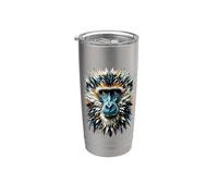 Amant De Singes Pop Art Coloré Singes Chimpanzés Singes Gobelet isotherme en acier inoxydable double paroi