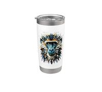 Amant De Singes Pop Art Coloré Singes Chimpanzés Singes Gobelet isotherme en acier inoxydable double paroi