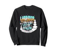 Amant d'hiver Labrador Labrador à Travers la Neige Noël Sweatshirt