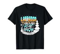 Amant d'hiver Labrador Labrador à Travers la Neige Noël T-Shirt