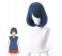 Amant domestique Tachibana Rui Hina Tachibana marron perruque bleu foncé courte vague naturelle Bob Lolita synthétique Cosplay perruques KUZ482