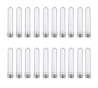 Amaoma 20 Pièces 45 ml Tube Essai en Plastique Transparent Tubes à Essai en Plastique Avec Vis Caps pour le Stockage Des épices De Bonbons
