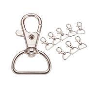 Amaoma 20 Pièces Fermoirs de Griffe de Homard Pivotant，Pivotant Déclencheur Griffe Crochets Fermoirs Porte-clés Pivotant Crochets Clé Split Anneau Bricolage Bijoux Accessoires
