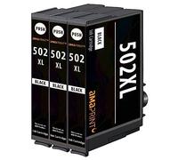 Amaprint 3 Cartouches d'encre Compatible avec Epson 502XL Noir pour WF2860 WF2860dwf WF2865 WF2865dwf WF2880 WF2880dwf WF2885 WF2885dwf XP5100 XP5105 XP5115 XP5150 XP5155