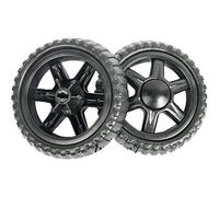 Amara Lot de 2 roues de rechange pour poussette et chariot de courses Ø 14/16 cm