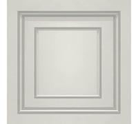 Amara Panel Papier Peint Vinyle Blanc Cassé/Argent - Panneau de bois - Belgravia 7388