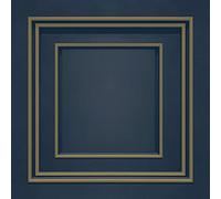 Amara Panel Vinyl Wallpaper Navy/Gold Highlights - Belgravia 7385