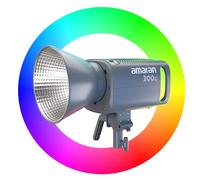 Amaran 300c (RGB, 300Watt) - Lumière LED Continue à Source Ponctuelle, Monolight Vidéo, Couleur Complète pour Photographe, Studio - Bluetooth 5.0 Mesh, Montage Standard Bowens, Ajustement Vert-Magenta