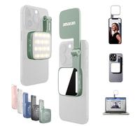Amaran Go Double Source de lumière LED avec lumière Miroir réglable CCT 2700 K-6500 K, Rechargeable pour Selfie, Maquillage, vidéoconférence, TikTok, pour iPhone et Android