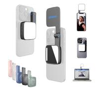 Amaran Go Double Source de lumière LED avec lumière Miroir réglable CCT 2700 K-6500 K, Rechargeable pour Selfie, Maquillage, vidéoconférence, TikTok, pour iPhone et Android