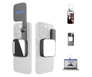 Amaran Go Lampe magnétique pour téléphone à Selfie, Compatible avec MagSafe et Qi2, Double Source de lumière LED avec lumière Miroir réglable et CCT (2700 K-6500 K), pour Selfies, Maquillage et