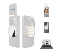 amaran Go Mini Lumière Téléphone, LED Magnétique avec Lumière Miroir, CCT Réglable 2700K à 6500K, 10 Effets Lumineux, Charge Rapide USB-C, Éclairage Doux et Précis pour Créateurs Mobiles-Blanc