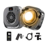 amaran Halo 100x 100W Projecteur LED COB Bi-Color, 4 890 Lux à 1m, Ultra-Compact, Monture Bowens, USB-C PD & Adaptateur DC, CRI 96+, TLCI 97+, Contrôle DMX & Application