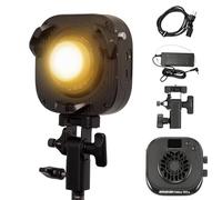 Amaran Halo 100x Éclairage vidéo LED Bicolore 100W avec Montage Bowens, lumière COB compacte 4890 lux à 1 m, avec contrôle Via Application NFC DMX