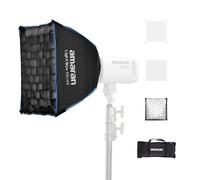 Amaran Light Box 45x45cm Boîte à lumière avec Monture Bowens, modeleur de lumière carré à Installation Rapide avec Diffusion & Grille pour Photo & vidéo, Portable & léger avec Sac de Transport