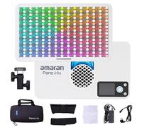 Amaran Pano 60c Kit de Panneau vidéo LED 60W RGBWW, CCT 2300K-10000 K, 12 Effets d'éclairage, contrôle par Application, Prise en Charge USB-C PD, avec boîtes à lumière et étui de Transport (Blanc)