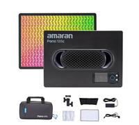 Amaran Pano - Panneau vidéo 120 C - 120 W RGBWW - Pleine couleur - Chargement PD - Contrôle rapide de l'application - Pour studio photo - Streaming en direct (charbon de bois)