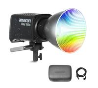 Amaran Ray 360c Lumière Vidéo LED COB en Couleur Pleine Monture Bowens Résistance aux Intempéries IP54 Contrôle Via Application NFC DMX Via USB-C CRI 95 TLCI 95 (360, Watts)