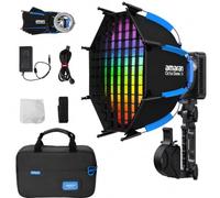 Amaran Ray 60c Éclairage vidéo LED RGB 60 W, CCT1 800 K à 20 000 K | Monture Bowens, contrôle Via Application, avec softbox Octa Dome 30.