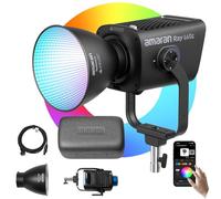 Amaran Ray 660c Vidéo LED RGBWW, 660W Projecteur Studio COB Full-Color, Design All-in-One avec Alimentation Intégrée, IP54 Résistant aux Intempéries, 2.300K-10.000K, OmniColor Engine, App/DMX